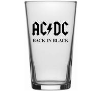 AC/DC Back in Black Unisex Pint Glass Transparent, Glass,