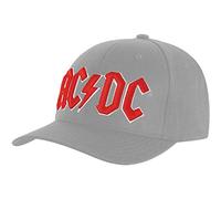 AC/DC Unisex Baseball Cap: Red Logo (Grey) - AC/DC - Clothing