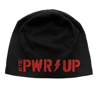 AC/DC Beanie Hat PWR UP Band Logo Official Black Jersey Print One Size