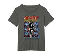 AC/DC Blow Up Your Video Retro Graphic T-Shirt, Women's Plus, Asphalt Grey, 3X