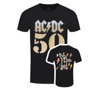 AC/DC Bolt Array 50th Anniversary Mens Black T-Shirt