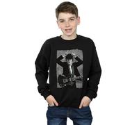 AC/DC Boy's Angus Young Distressed Photo Sweatshirt in Black | Size: 9 Years AC/DC Black 9 Years
