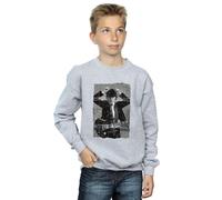AC/DC Boy's Angus Young Distressed Photo Sweatshirt in Grey | Size: 5-6 Years AC/DC Grey 5-6 Years