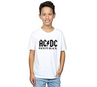 AC/DC Boys Back in Black Logo T-Shirt 7-8 Years White