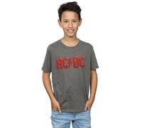 AC/DC Boy's Dark Red Logo T-Shirt in Charcoal | Size: 3-4 Years AC/DC Charcoal 3-4 Years