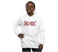 AC/DC Boy's Horns Logo Hoodie in White | Size: 3-4 Years AC/DC White 3-4 Years
