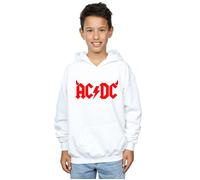 AC/DC Boy's Horns Logo Hoodie in White | Size: 3-4 Years AC/DC White 3-4 Years