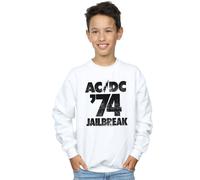 AC/DC Boy's Jailbreak 74 Sweatshirt in White | Size: 5-6 Years AC/DC White 5-6 Years