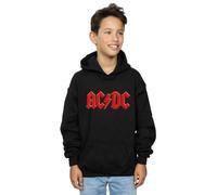 AC/DC Boy's Red Logo Hoodie in Black | Size: 12-13 Years AC/DC Black 12-13 Years