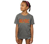 AC/DC Boys Red Logo T-Shirt Charcoal 9-11 Years(Large)