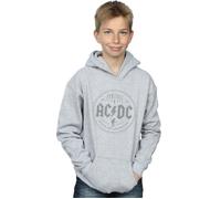 AC/DC Boy's Rock N Roll Damnation Black Hoodie in Grey | Size: 7-8 Years AC/DC Grey 7-8 Years