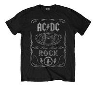 AC/DC Cannon Swig Vintage Cotton T-Shirt in Black | Size: 9-10 Years AC/DC Black 9-10 Years