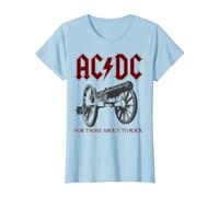 AC/DC - Canon T-Shirt, Women, Baby Blue, Large