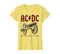 AC/DC - Canon T-Shirt, Women, Lemon Yellow, Large