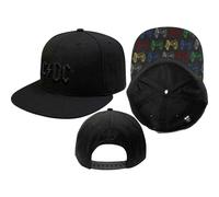 Canon Pop Art brim Snapback Baseball Cap AC/DC Black One Size