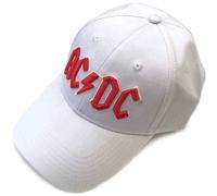 AC/DC Red Logo White Baseball Cap