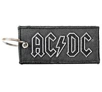 AC/DC Classic Band Logo Patch Keyring in Black AC/DC Black One Size