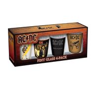 AC/DC Classic Covers 16 Oz 4 Pack Pint Glasses One Size