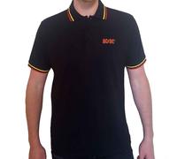 AC/DC Classic Voltage Band Logo Polo Shirt L Black