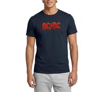 AC/DC Classic Logo with Lightning Bolt Men's T-Shirt Navy