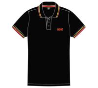 AC/DC Classic Voltage Band Logo Polo Shirt L Black