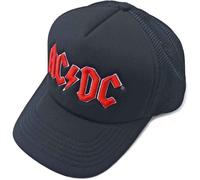 AC/DC Unisex Mesh Back Cap: Red Logo OFFICIAL NEW