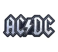 Men's AC/DC Cut-Out Foil Logo Embroidered Patch Black
