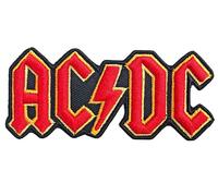 AC/DC Cut Out 3D Band Logo Woven Patch in Red AC/DC Red