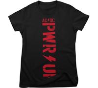 AC/DC Damen Pwr Up Vertical Logo Girly Tee PS-5-ACDC015-H68-10