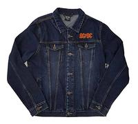 AC/DC Denim Jacket for Those About to Rock Band Logo Official Blue M