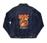AC/DC Denim Jacket for Those About to Rock Band Logo Official Blue M