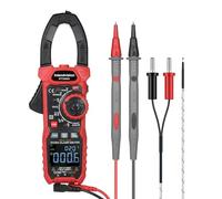 AC/DC Digital Clamp Meter 1000A True RMS Auto Range Professional Multimeter, 6000 Counts, Inrush, VFD, LOZ Mode Measures Current Voltage Temperature Capacitance Resistance Diodes Continuity Duty-Cycle
