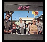 AC/DC Dirty Deeds Done Dirt Cheap 12" Album Cover Framed Print, MDF, Multi-Colour, 32 x 32 x 1.5 cm