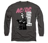 AC/DC Dirty Deeds Mens Long Sleeve T Shirt, Charcoal, X-Large