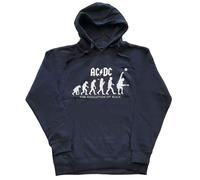 AC/DC Evolution of Rock Navy Blue Official Hoodie Hooded Top