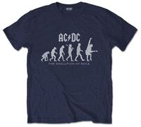 AC/DC Evolution Of Rock Navy T-Shirt OFFICIAL