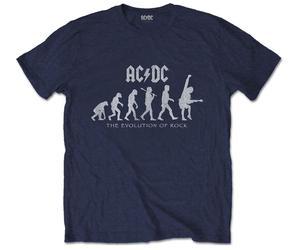 AC/DC Evolution Of Rock Navy T-Shirt OFFICIAL