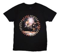 AC/DC Fifty Years Live T-Shirt in Black | Size: Large AC/DC Black L