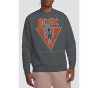 AC/DC Flick Of The Switch Crew Sweatshirt, Charcoal AC/DC Charcoal M