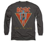 AC/DC Flick of The Switch Mens Long Sleeve T Shirt, Charcoal, X-Large