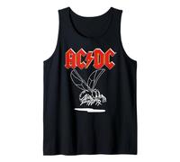 AC/DC Fly On The Wall World Tour 1985 White Lineart Tank Top