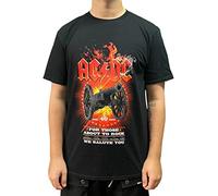 AC/DC for Those 40th Flaming Unisex Official T Shirt Various Sizes Back Printed Black
