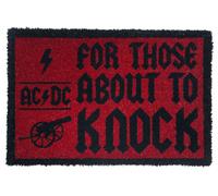 AC/DC For those about to knock Door Mat red black Onesize