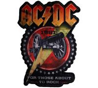 AC/DC for Those About to Rock 1981 Cut Out Woven Patch One Size