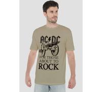 AC/DC For Those About To Rock T-Shirt, Safari Green AC/DC Light Sand XXL
