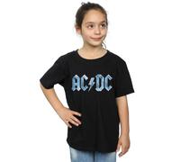AC/DC Girl's Blue Ice Logo Cotton T-Shirt in Black | Size: 3-4 Years AC/DC Black 3-4 Years