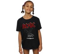 AC/DC Girl's Fly On The Wall 1985 Cotton T-Shirt in Black | Size: 5-6 Years AC/DC Black 5-6 Years