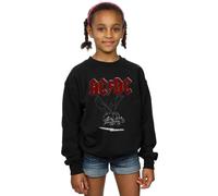 AC/DC Girl's Fly On The Wall 1985 Sweatshirt in Black | Size: 12-13 Years AC/DC Black 12-13 Years