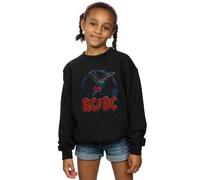 AC/DC Girl's Fly On The Wall Sweatshirt in Black | Size: 12-13 Years AC/DC Black 12-13 Years