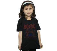 AC/DC Girl's For Those About To Rock Canon Cotton T-Shirt in Black | Size: 3-4 Years AC/DC Black 3-4 Years